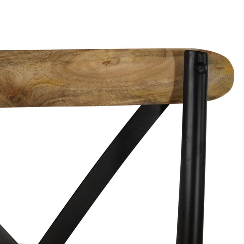 Swen Studio -  Cross Chairs 6 pcs Black Solid Mango Wood